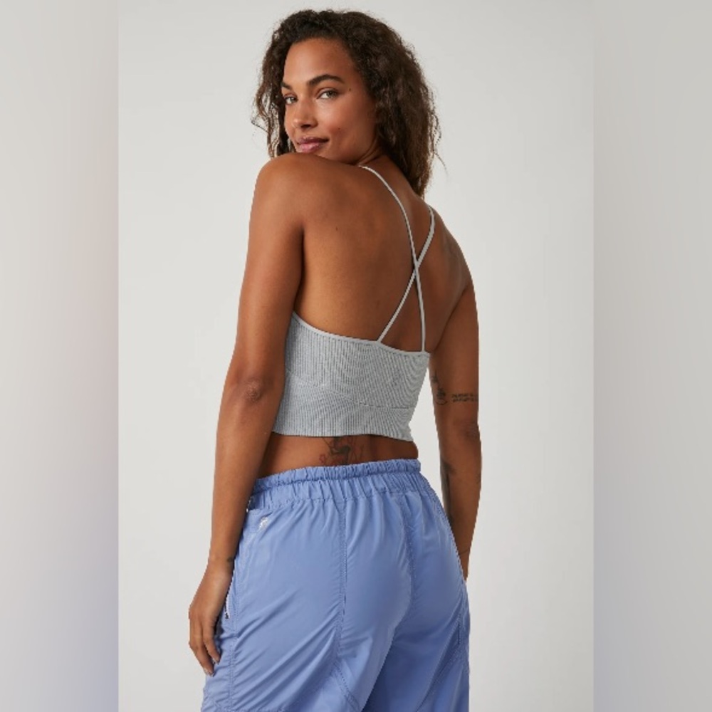 NWT Free People Movement Free Throw Strappy Back Cutout Gray XL - Picture 4 of 11